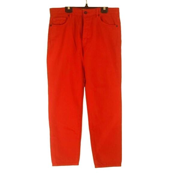 ⭐️3/$35⭐️Linen Blend Sandrine Rose Boutique sz 30 Red Pants - Picture 1 of 17